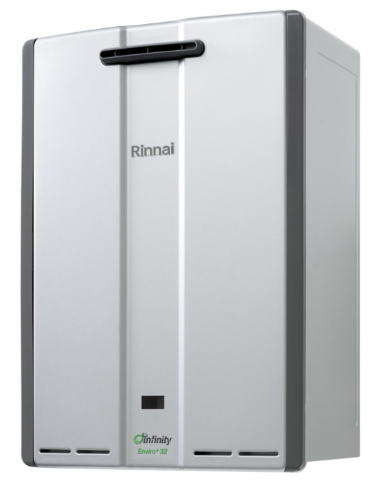 Rinnai enviro front hot water storage