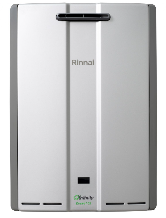 Rinnai enviro front hot water storage