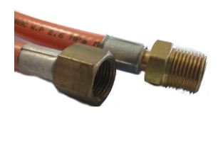 HOSE 1200MM 3/8MBSP x 3/8F FL ENDS