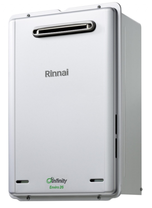 Rinnai enviro front hot water storage