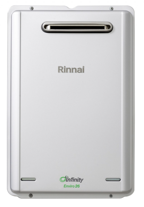Rinnai enviro front hot water storage