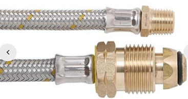 Bromic 6mm Stainless Steel Pigtail 7/16-24 I/Flare x POL (450mm)