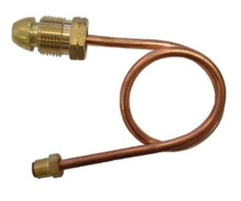 Bromic 6mm Copper Pigtail 7/16-24 I/Flare x POL (450mm)+CAP (Box of 10)